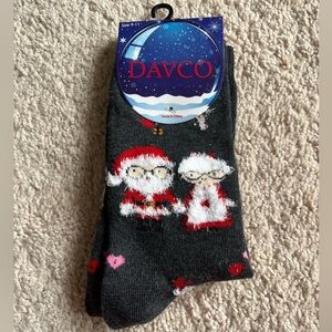 🆕 Mr. & Mrs. Claus Christmas Holiday Novelty Crew Socks - NWT & Rare!